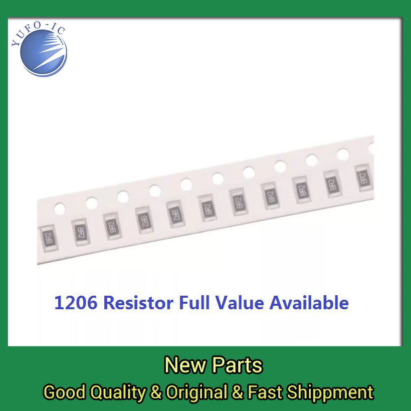 Kit de 300 Resistencias SMD de Chip 1R 10R 100R 1K 4.7K 4K7 6.8K 22K 100K 470K 910R 1M, Resistencias de Chip 1206 de 10K Ohm 5%, de 0 Ohm a 10M Ohm