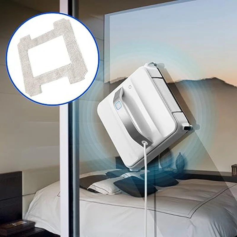 Paño de limpieza descontaminante de trapo, fibra blanca cremosa, adecuado para Ecovacs, Robot de limpieza de ventanas W1, accesorios de fregona W1PRO, 20 Uds.