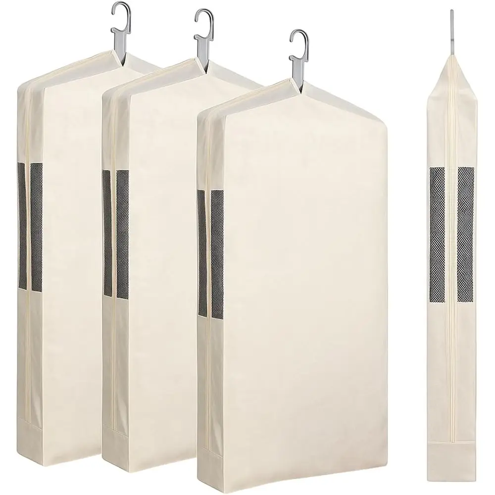 

Хлопковые подвесные сумки для одежды 24x40 — дышащие чехлы для хранения костюмов и платьев для шкафов