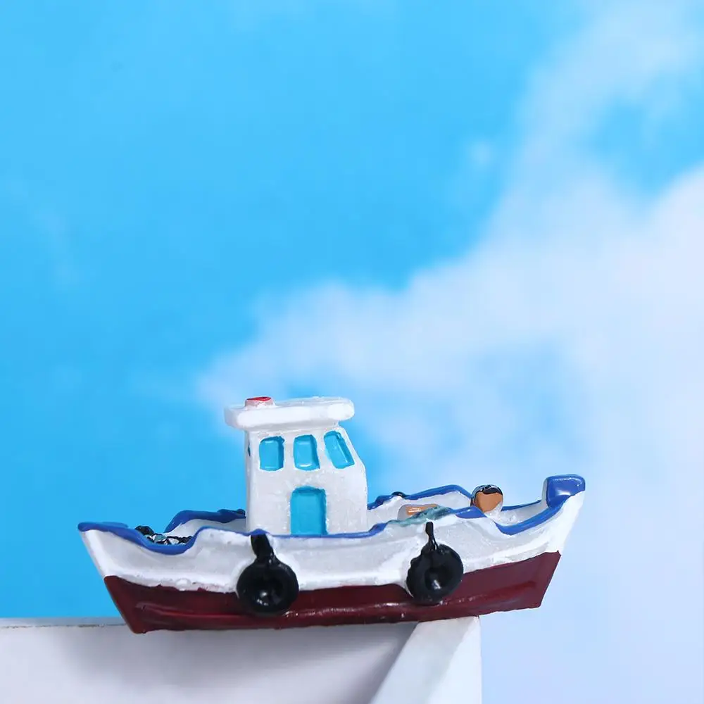 Game Miniature Figurines Birthday Gift Landscaping Decoration DIY Tabletop Ornaments Fishing Ship Toy Yacht Boat Boat Model