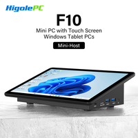 Higole F10 Mini PC with Screen 10.1'' Fanless Intel N5095 Windows 11 WiFi5 8G 128G 5000mAh 4K Desktop Computer Windows Tablet PC
