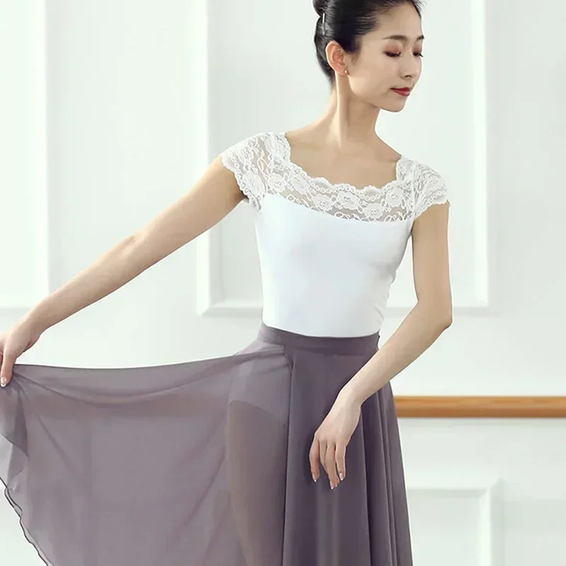 Justaucorps de Ballet justaucorps de danse en dentelle blanche justaucorps de gymnastique adulte ballerine robe de Ballet justaucorps de Ballet pour femmes combinaison danse