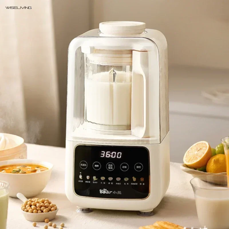 Household wall breaker. Auto, sound insulation cover. Grain soy milk, multi-function cooking. Slag-free.