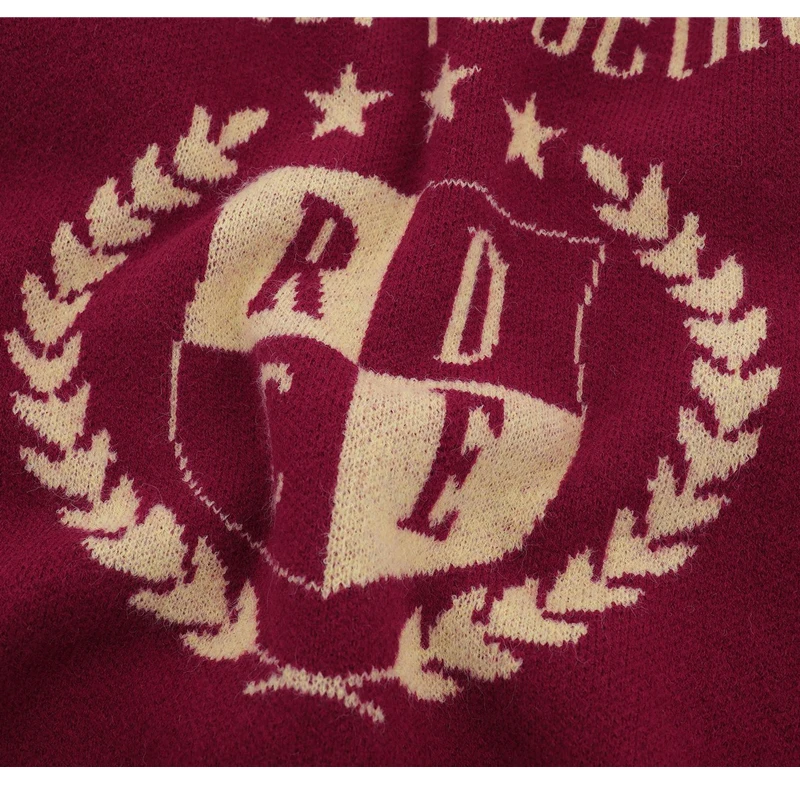 Retro patchwork trui unisex casual gebreide trui letterpatroon trui Y2K streetwear top gebreide kleding