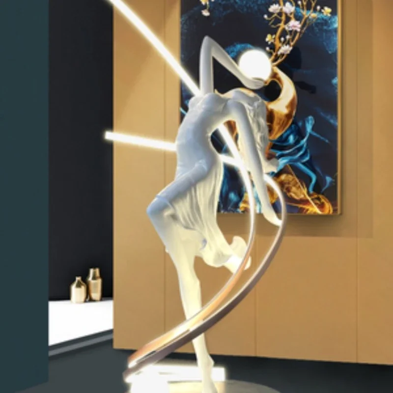 

Humanoid Art Sculpture Floor Lamp Hotel Clubhouse Exhibition Hall Sales Department Model Room Decorative Ornament