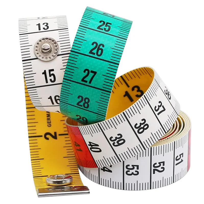 Tape Measure 150cm/60in Double-sided Sewing Ruler with a Snap Button Tailor Measuring Tools Soft Band Tape Body Measuring Ruler