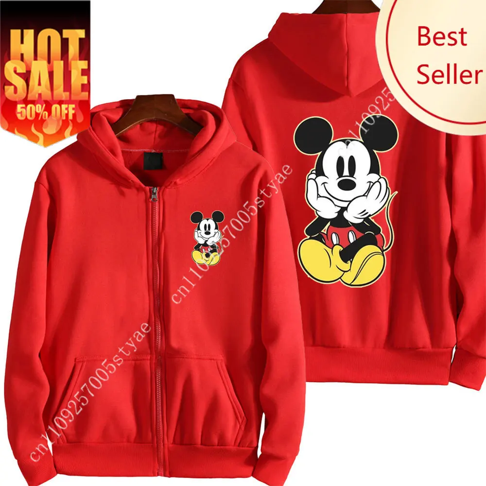 

Women's Sweatshirts Free Shipping Disney Character Mickey Mouse Pattern Cartoon Hoodie Autumn and Winter Beautiful Women's Tops