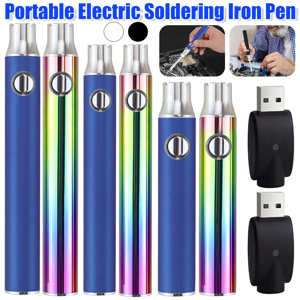 510 Thread Mini Electri Soldering Iron Pen Kit with USB Charger 350/650/1100mAh Battery Cart Pen Mini Devices Welding Tool