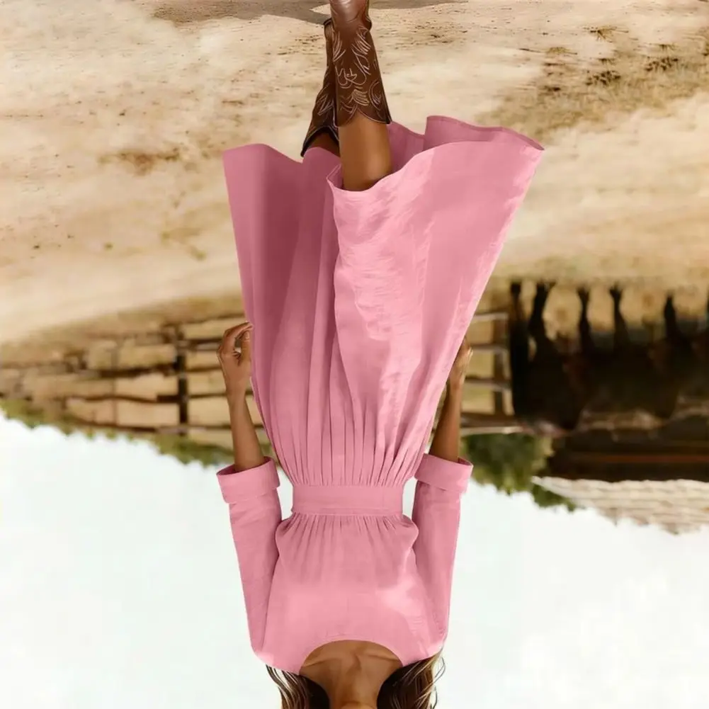 

Women Cotton Linen Midi Dress Women's Cotton Dress Oversize Women'S Long Dress V-Neck Loose Dresses Female New Fashion Clothing