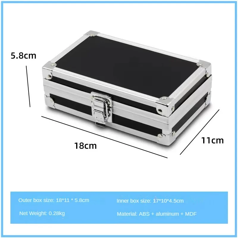 Portable Instrument Aluminum Box Small Size Drop-Resistant Jewelry Box Aluminum Alloy Hard Case Hardware Storage Special Toolbox