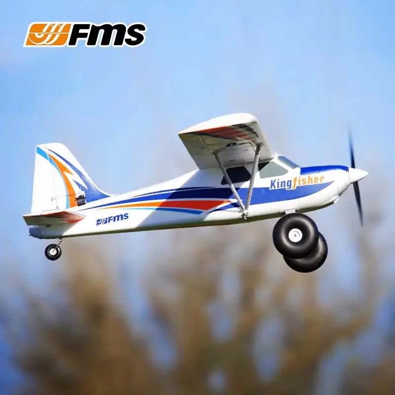 FMS 1400mm Kingfisher Model Airplane Play Entry-level Remote Control Model Fixed-wing Plane Seaplane Snowplane Multifunctional