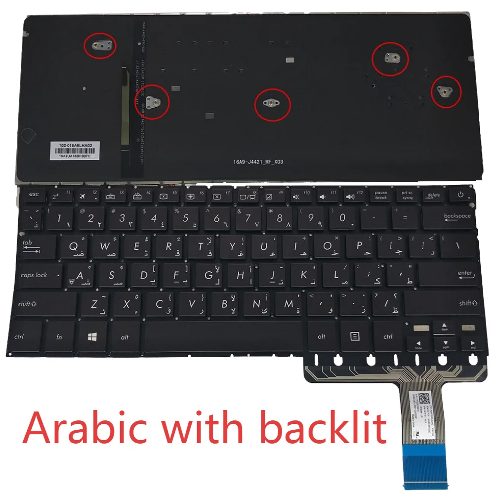 

UX330 Клавиатура с арабской подсветкой для ASUS ZenBook UX330 UX330C UX330CA UX330CAK AR