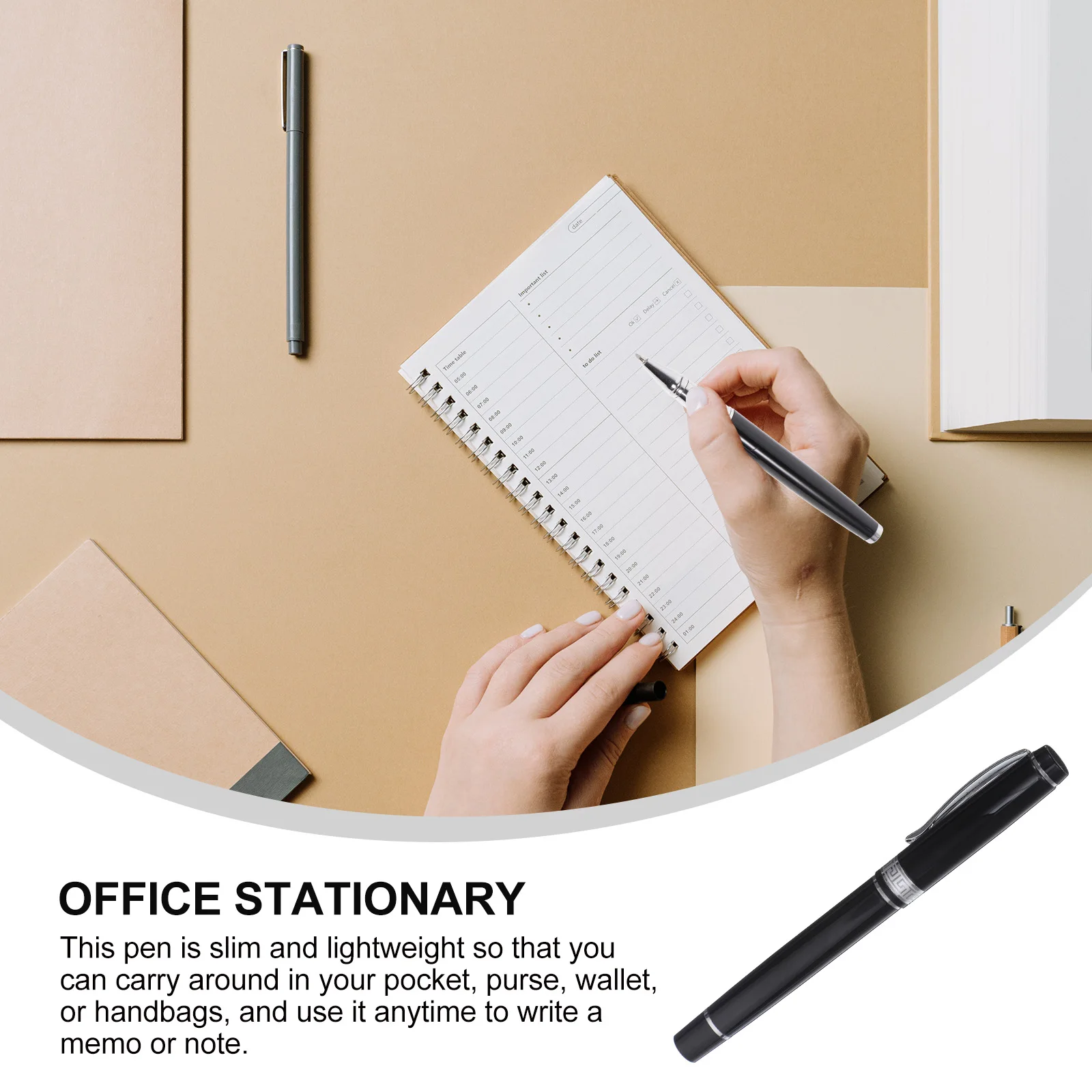 

Black Marker Pen Holder Desk Holders Packaging Signing Ballpoint Pens Metal Container Pencil Storage Office for