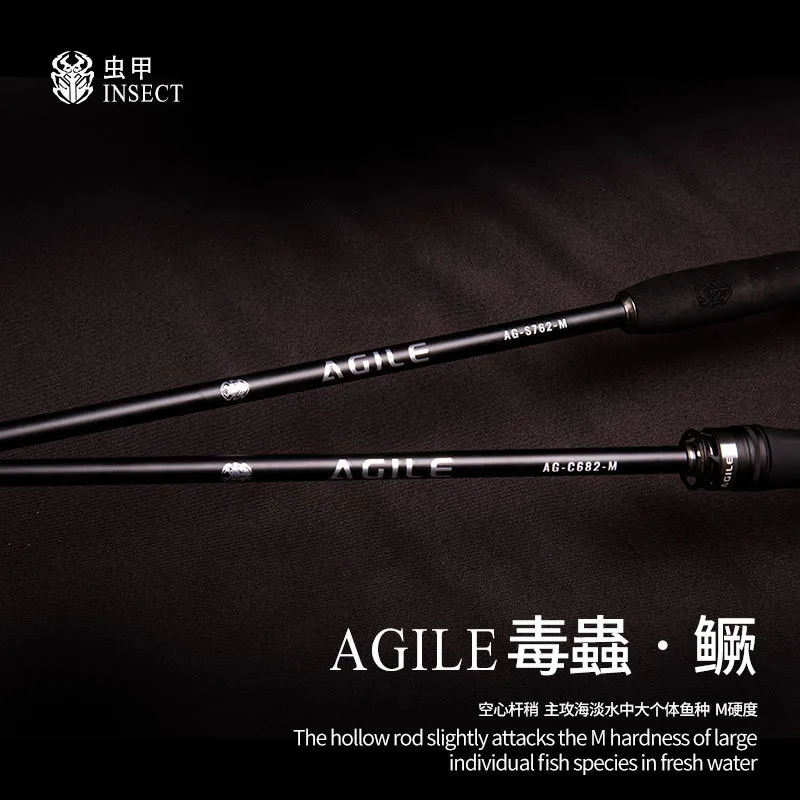 

INSECT-AR AGILE M Fast Fishing Rod Carbon Fiber Hollow Tip Spinning/Casting Rod for Mandarin Fish Bass