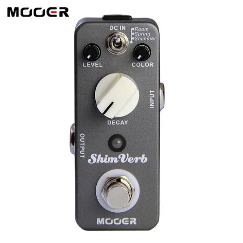 Mooer ShimVerb Pedal de efecto de guitarra de reverberación digital Mini Pedal de guitarra 3 modos de reverberación para guitarra eléctrica piezas de guitarra True Bypass