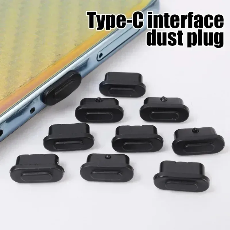 10/1Pcs Type-C Dust Plugs USB Charging Port Protector Plastic Cover for Samsung Huawei Xiaomi Type-C Smart Phone Accessories