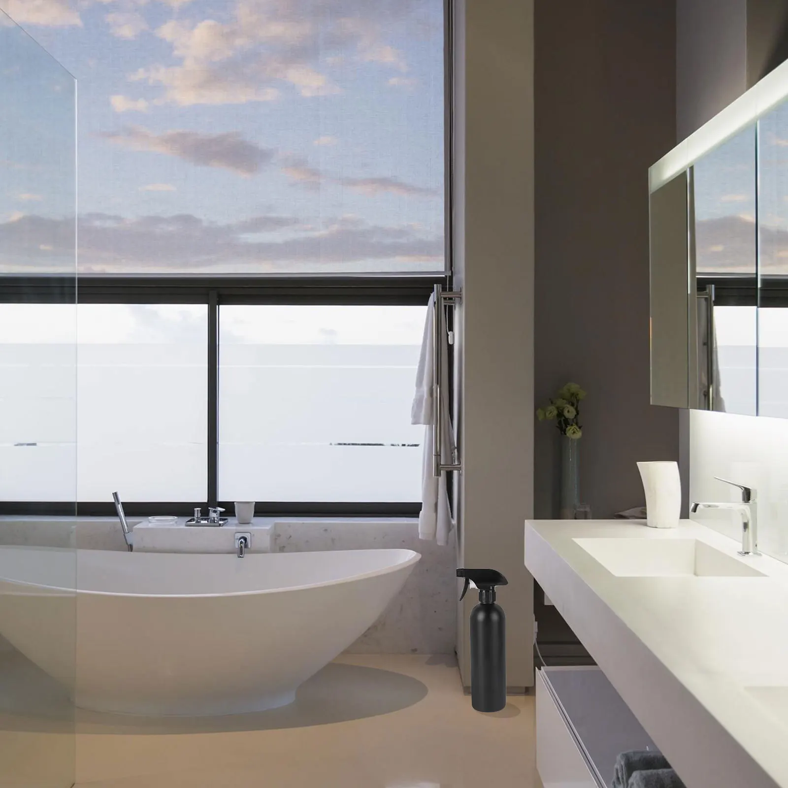 5 قطعة 500 مللي زجاجات رذاذ Hdpe متينة محمولة قابلة لإعادة الملء لوازم السيارات حديقة المنزل أدوات تنظيف المطبخ أسود #3