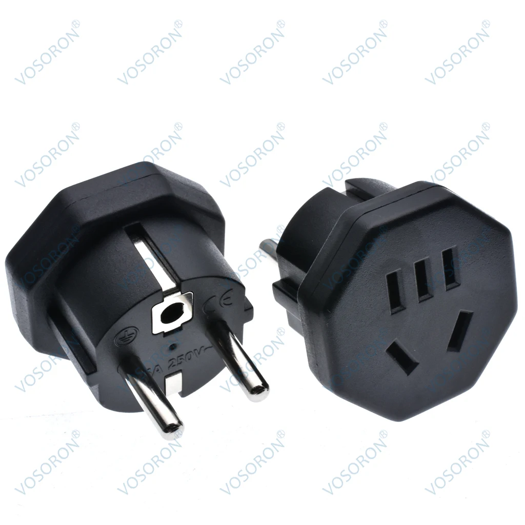 1PC US AU To EU Plug USA AUS To Euro Europe Travel Wall AC Power Plug Wall Charger Outlet Adapter Converter 2 Round Pin Socket