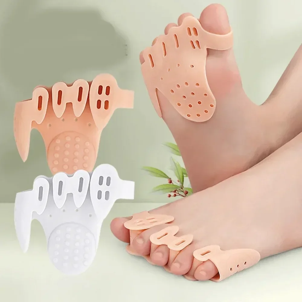 2Pcs=1Pair Silicone Forefoot Pads Toe Separator Insoles Cushion Pain Relief Hallux Valgus Corrector Gel Spacer Foot Care Tools