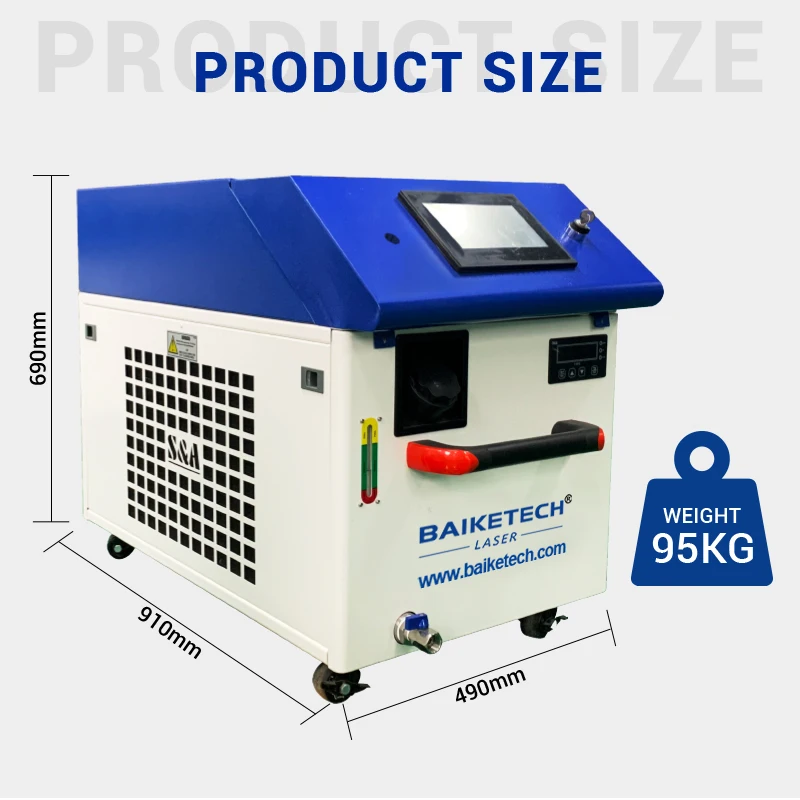 Mesin Las Laser Serat Genggam Raycus/MAX 1500W Tukang Las Lazer Efisien Tinggi dengan Pengumpan Kawat untuk Logam Baja Tembaga