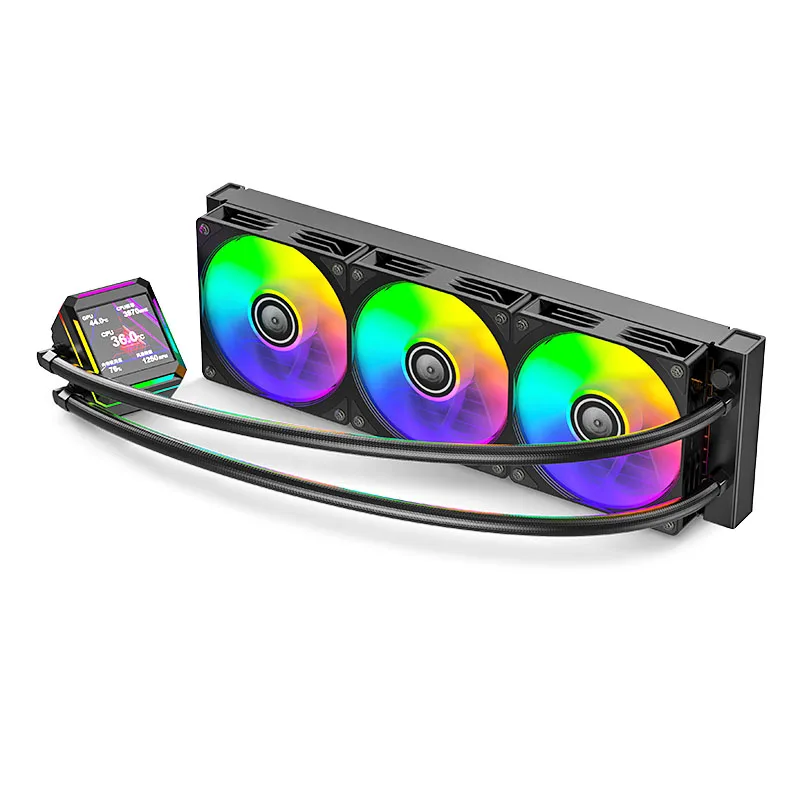 

Liquid Cpu Cooler 360mm Water Cooling PC Radiator Argb case Fan LCD Screen With Display Baidi 360 II Cooler