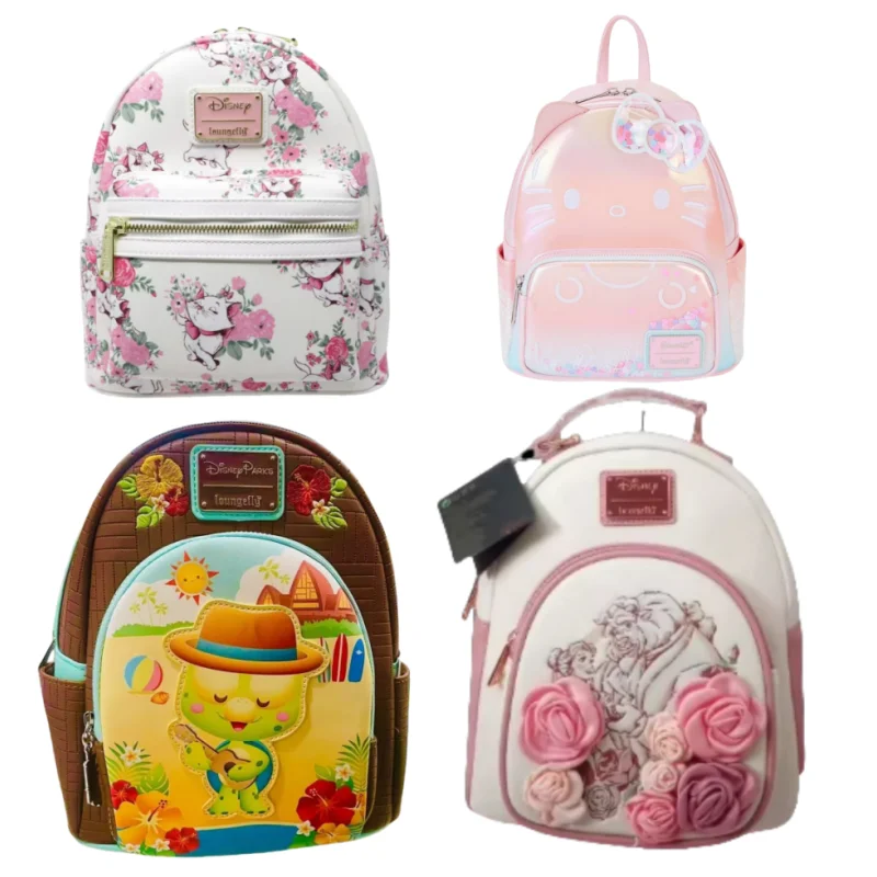 

New Hot Loungefly Clear Cute Hello Kitty Mini Backpack Women's Casual Fashion Backpack Outdoor Backpack Gift