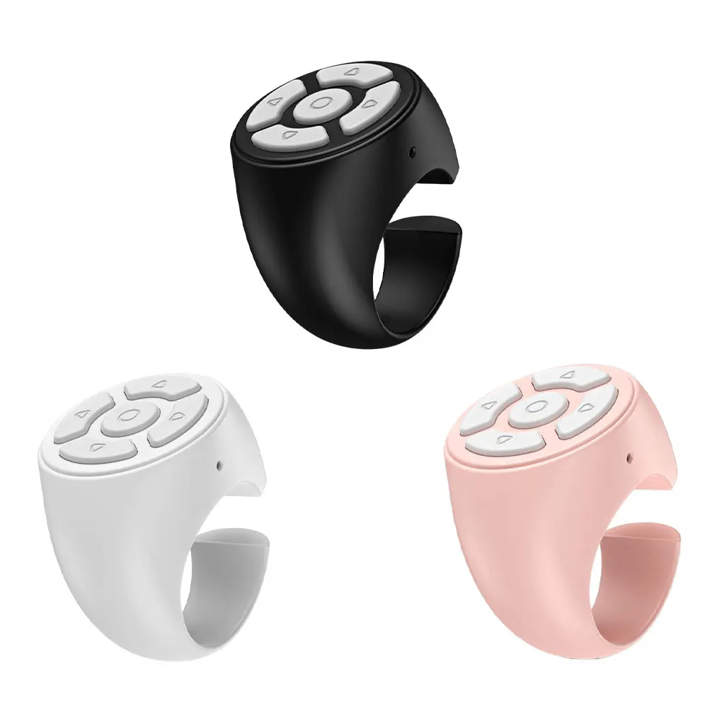 Scrolling Ring Wireless Finger Shutter Remote Control Page Turner Mobile Phone Bluetooth-Compatible Controller for Travel Selfie