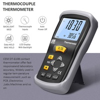 CEM DT-610B TYPE K Thermocouple Thermometer Range -50~1300ºC with Back Light and Option Thermocouple probes