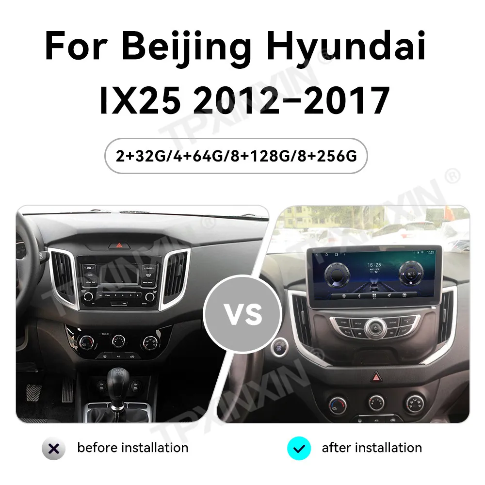 For Hyundai Creta IX25 2012 -2017 Android Car Radio Multimedia Video Player Wireless Carplay Autoradio Stereo GPS Navi Head Unit