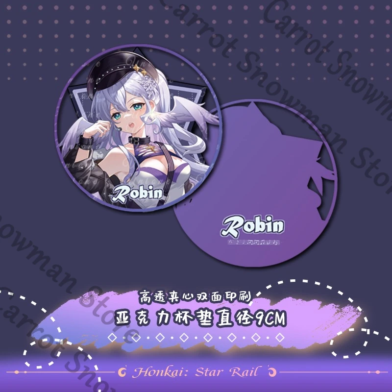Honkai: Star Rail × سلسلة جديدة من زملائي روبن من الأكريليك مقاس 75 مم، شارة فلاش مزدوجة، علامة ملونة