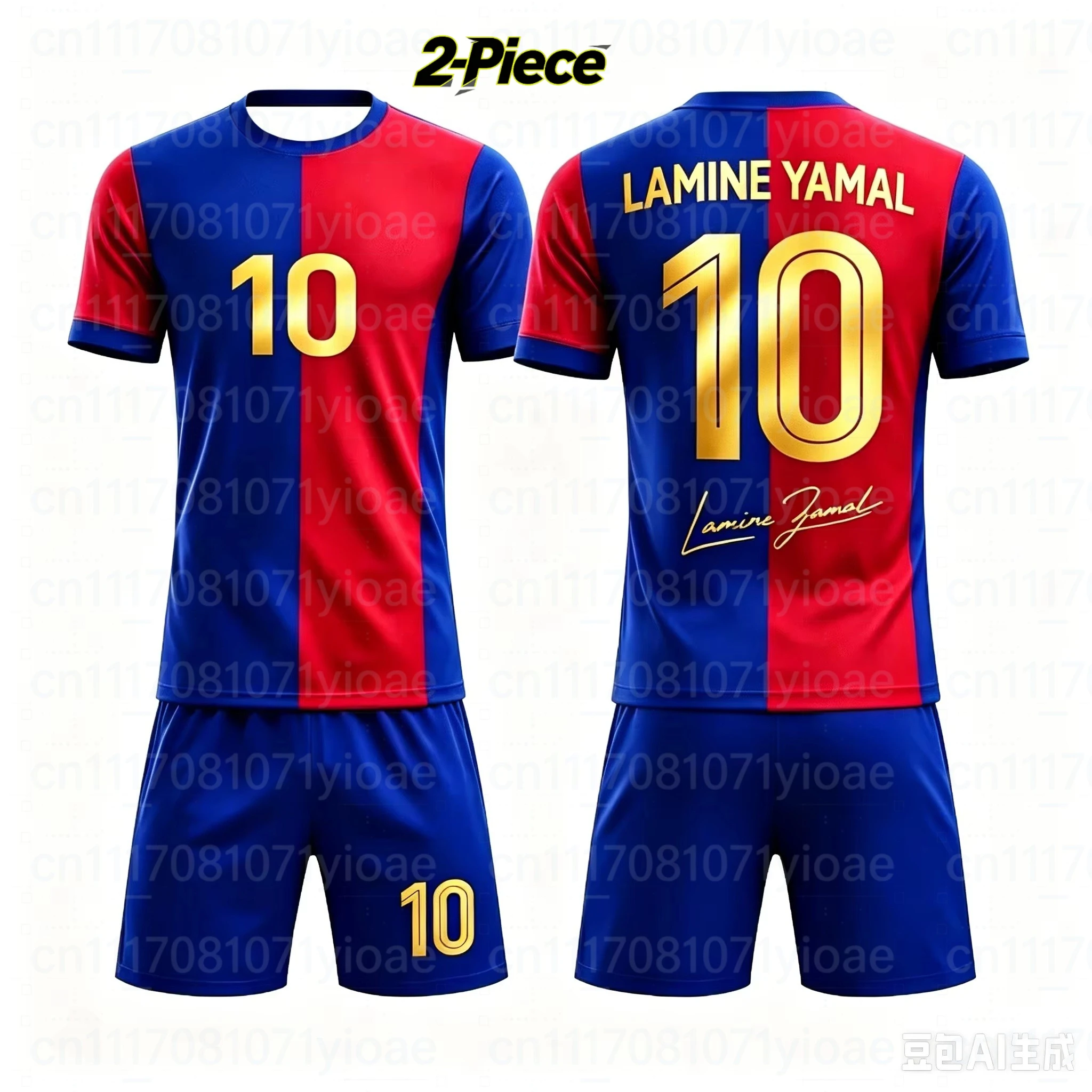 26/27 Hotsale Lamine Yamal Fan Nr. 10 Fußballtrikot & Shorts 2-teiliges Set, Einzelnes Oberteil Verfügbar, Sport-Trainingsanzug für Kinder – Detail 8