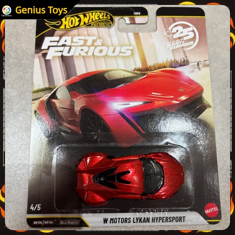 لعبة سيارة خارقة من Hot Wheels Premium Fast & Furious للذكرى الخامسة والعشرين W Motors Lykan Hypersport 1:64 مصنوعة من خليط معدني قابل للجمع