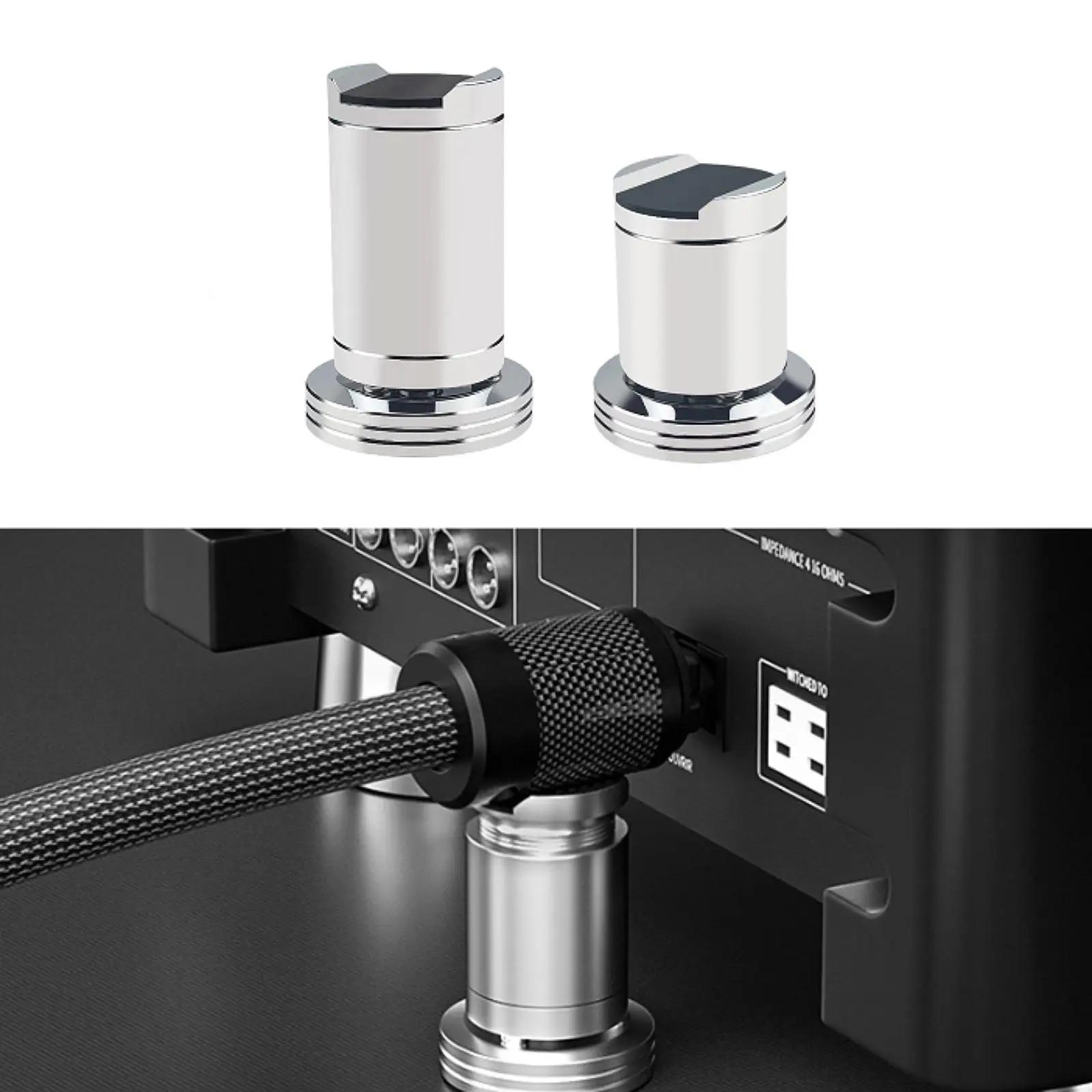 Держатель кабеля динамика HiFi аудио из алюминиевого сплава DIY нескользящий кронштейн для проводов на ножках