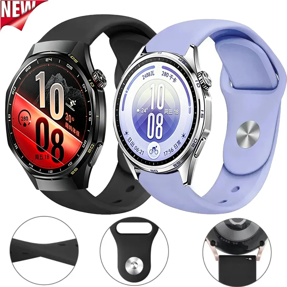 18/20/22mm Sports Silicone Strap for Huawei Watch 5 GT7 Pro GT6 Pro GT7 6 5 4 46mm Bracelet for Huawei Watch GT7-6-5-4 41mm Band