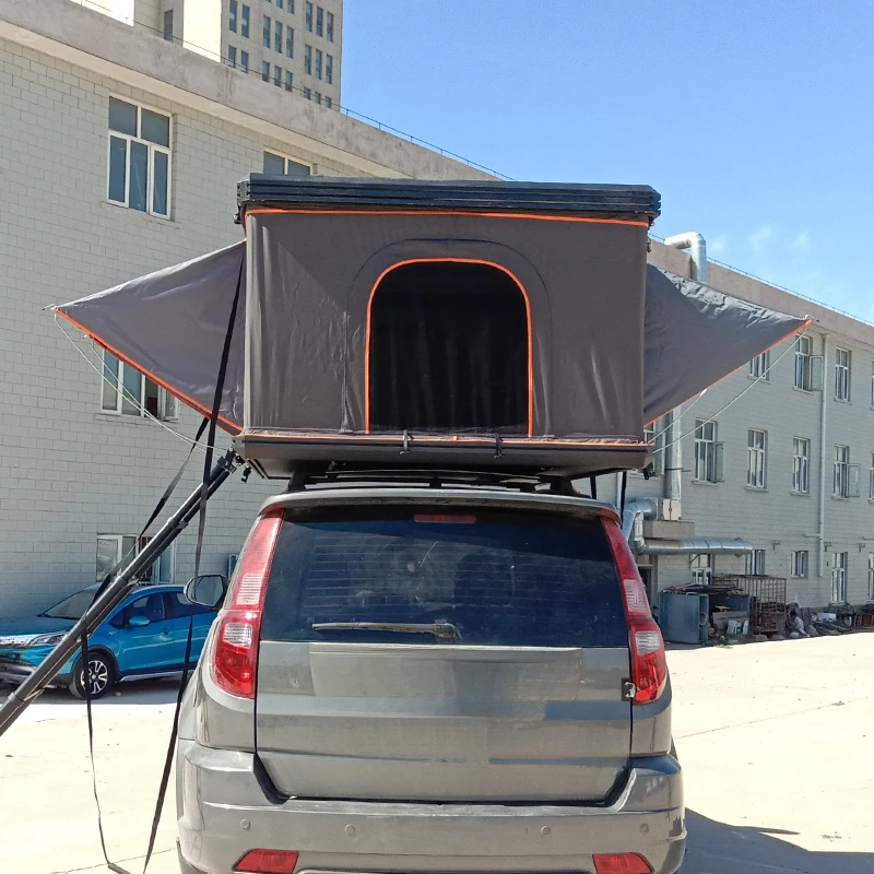 High Quality Integrated Upgraded Triangular Aluminum Car Roof Tent Outdoor Camping Shelter