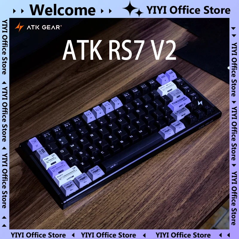 

Клавиатура с магнитным переключателем ATK RS7 V2, предназначенная для игр и киберспорта, проводной аксессуар для ПК из алюминиевого сплава на заказ, подарок