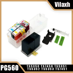 Vilaxh Pg 560 Cl 560 PG-560 CL-561 Smart Cartridge for Canon Ts7450 Ts7451 Ts 7450 Ts5350 Ts5351 Ts5352