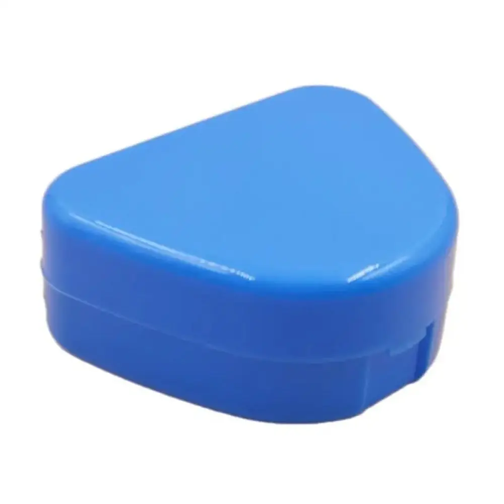 Snap-fit Catch Artificial Tooth Organizer Solid Color Portable False Teeth Storage Box Keep Dry Dental Sleeve Container