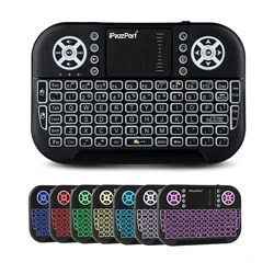 iPazzPort Mini Wireless Keyboard Remote Control Touchpad Mouse Combo Backlit for Tablet/TV Box/Windows/PC (Bluetooth& 2.4G REV))