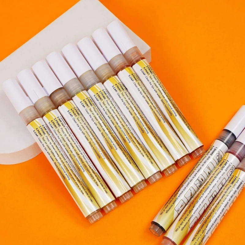 DXAB Point Metallic Markers for Rock Painting, Black Paper, Card Making