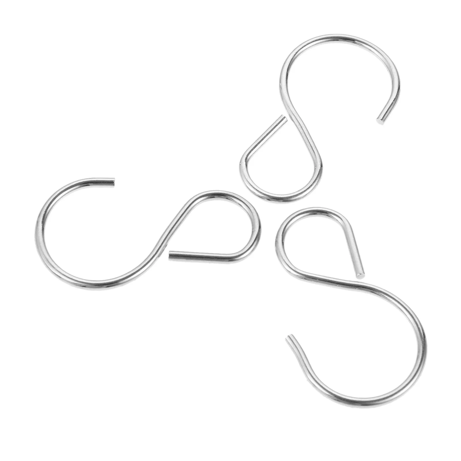 10pcs Iron Silver S-Hook Bathroom S Type Kitchen Bedroom wardrobe office Hooks Super Load-Bearing ornaments durable Metal Hooks