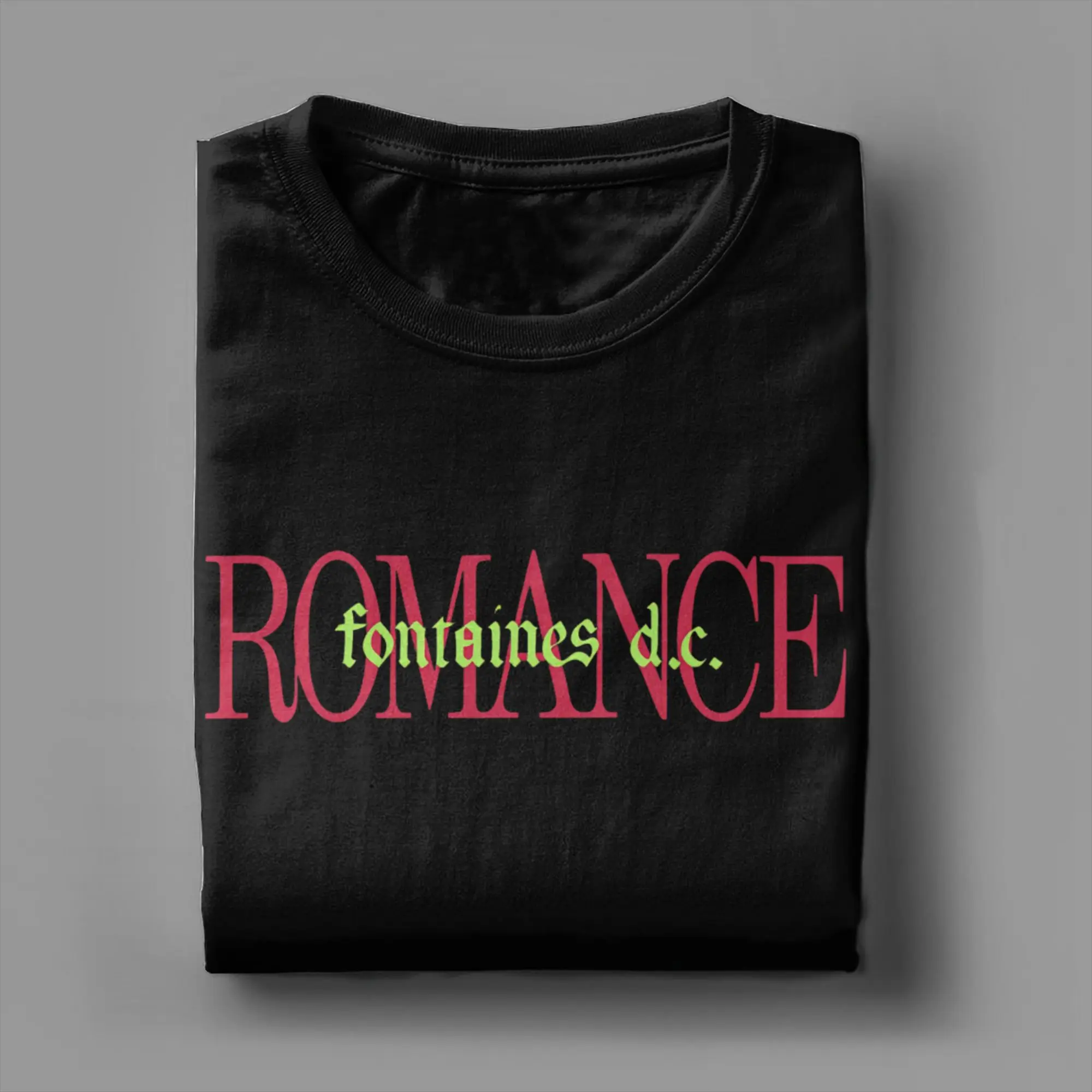 Fontaines DCโรแมนติกอัลบั้มทัวร์Tเสื้อHip Hopเสื้อTแขนสั้นStreetwear Topsฤดูร้อนผ้าฝ้ายO-คอขนาดใหญ่Tees