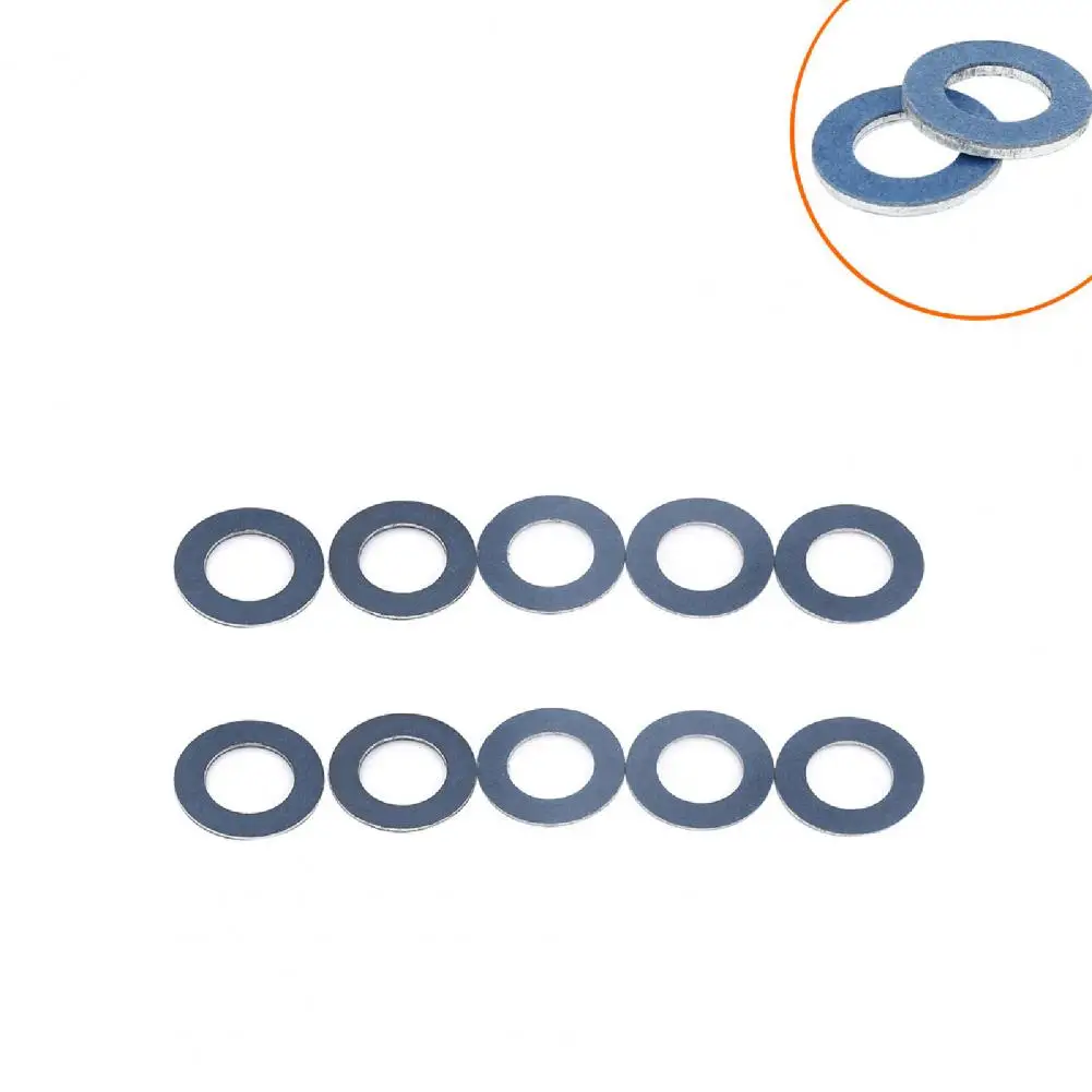 10Pcs Engine Oil Drain Plug Gaskets Professional Aluminum Alloy Engine Oil Drain Plug Washers Gaskets 9043012031 for