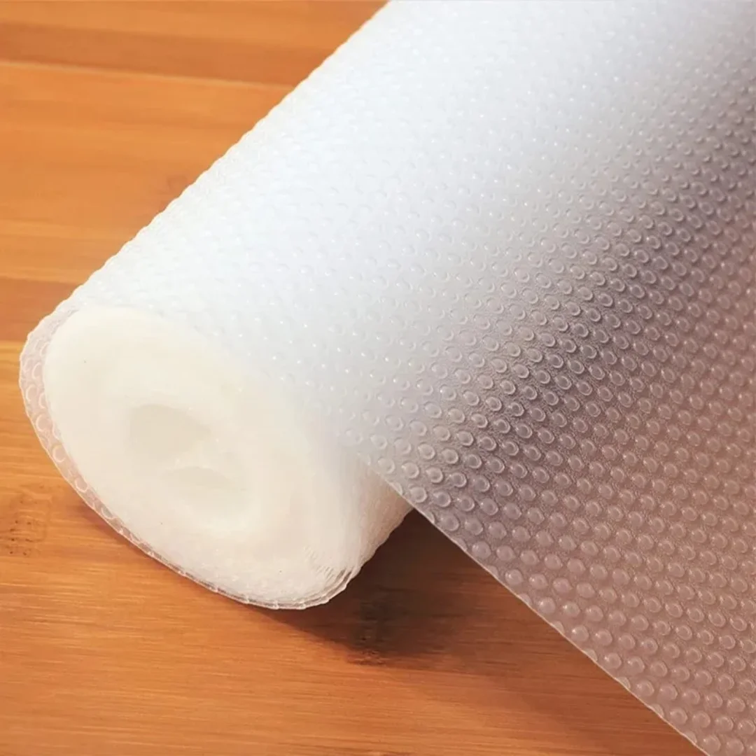

Multi-Purpose Non-Slip Waterproof Liners For Cabinets, Closets & Tables. Oil-Resistant, Easy-Clean, Durable