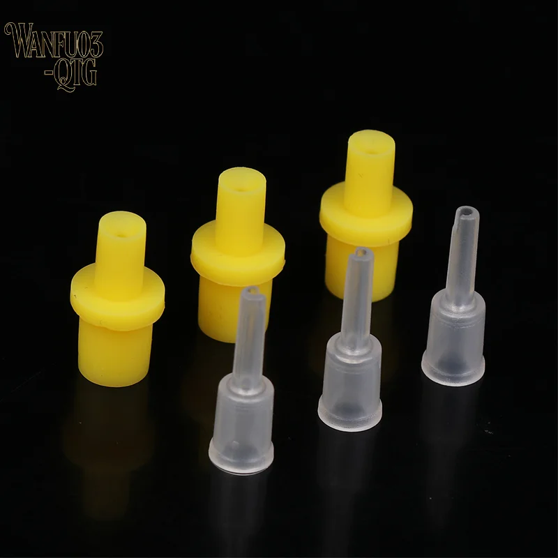 

10Pcs Syringe Silicone Pumping Air Hollow Joint Part Connector Ciss Inkjet Cartridge Cleaning Tool