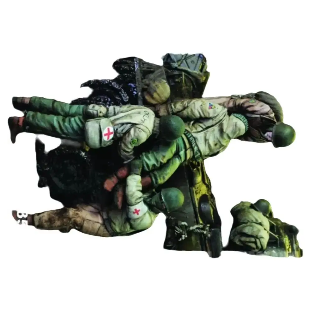 

Статуя из смолы в масштабе 1/35 Прощание ранного героя (без автомобиля) Сборный комплект модели в разобранном виде Неокрашенный 3D гаражный комплект игрушки