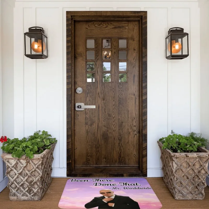 Mr. Worldwide Says To Live Laugh Love Entrance Door Mat Bath Mat Rug Live Laugh Love Mr Worldwide Pitbull Dilf Anti-Slip