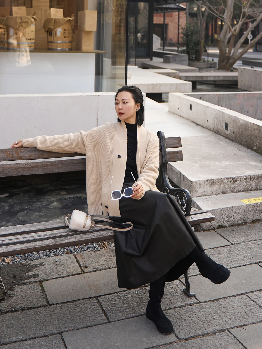 

TOFOD Camere Cardigan Loose Lazy Vintage Design Simple Casual Sle Women's Knitted Sweater Warm Thiened Long Sve Coat