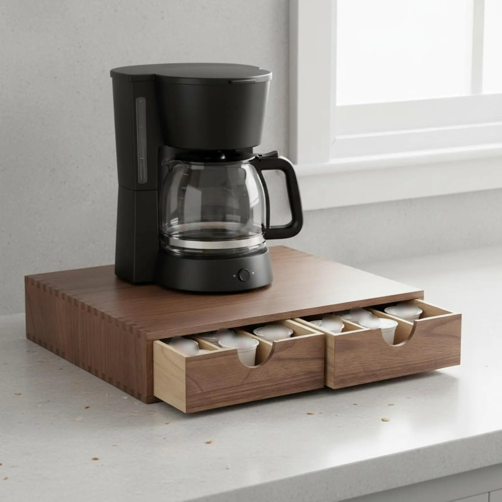 Organizador de cápsulas de café para cocina – Ahorra espacio en encimera, 30 unidades