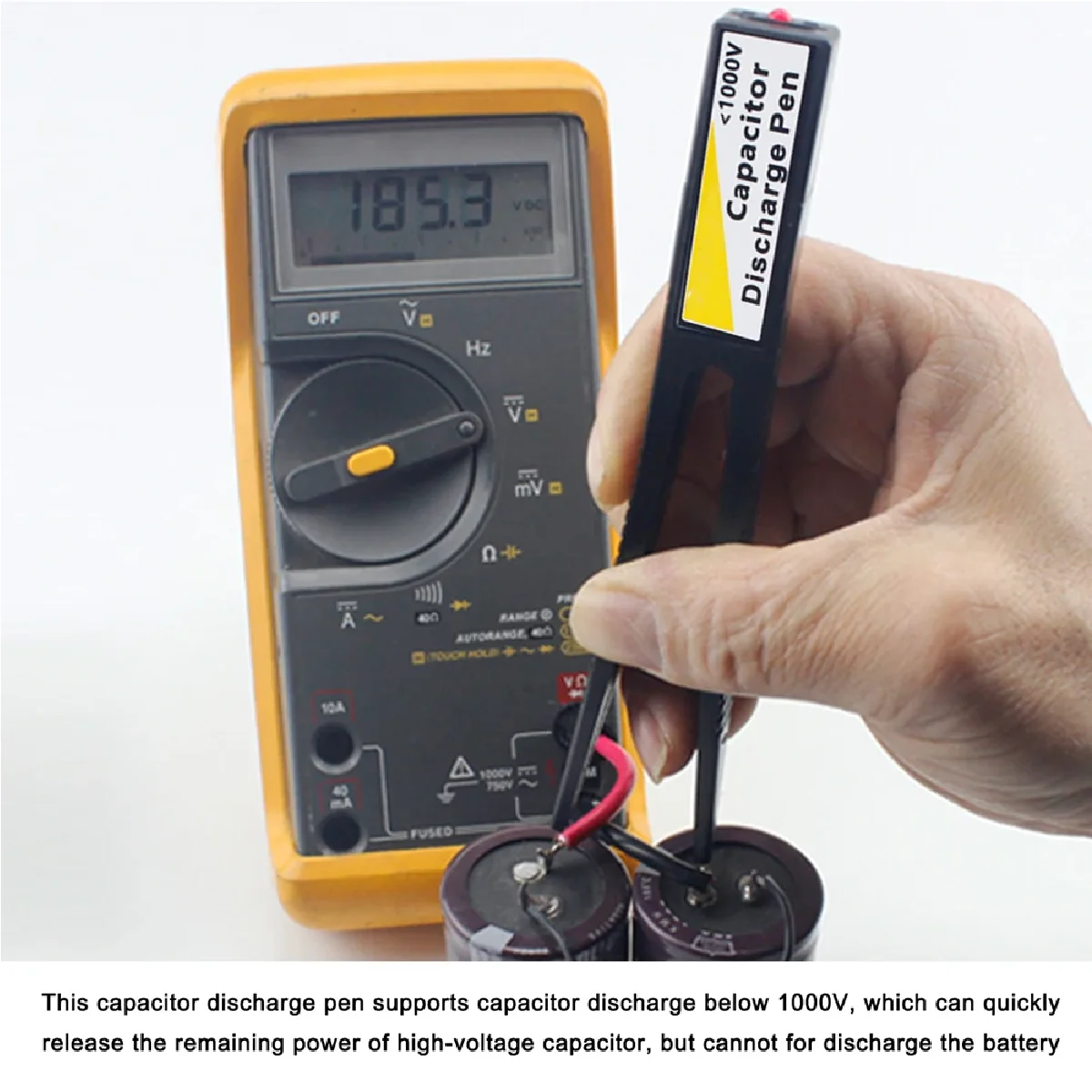 Imagem -05 - Caneta de Descarga de Capacitor de Alta Tensão Ferramenta de Descarga Rápida Sparkpen Digital Reparos Eletrônicos Descarregador 1000v 1pc